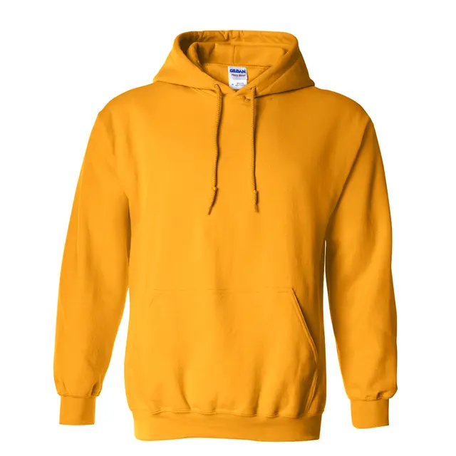 Gildan Adult Heavy Blend 8 Oz. 50/50 Hooded Sweatshirt g185 Gold Front