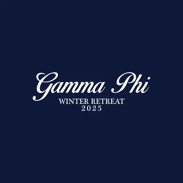 Gamma Phi Elegant Script Winter Retreat Tank