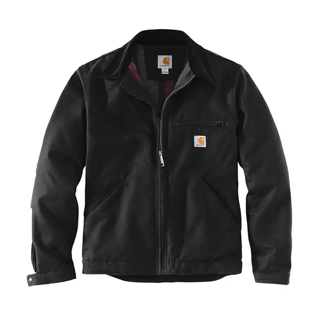 Carhartt Duck Detroit Jacket Black Front