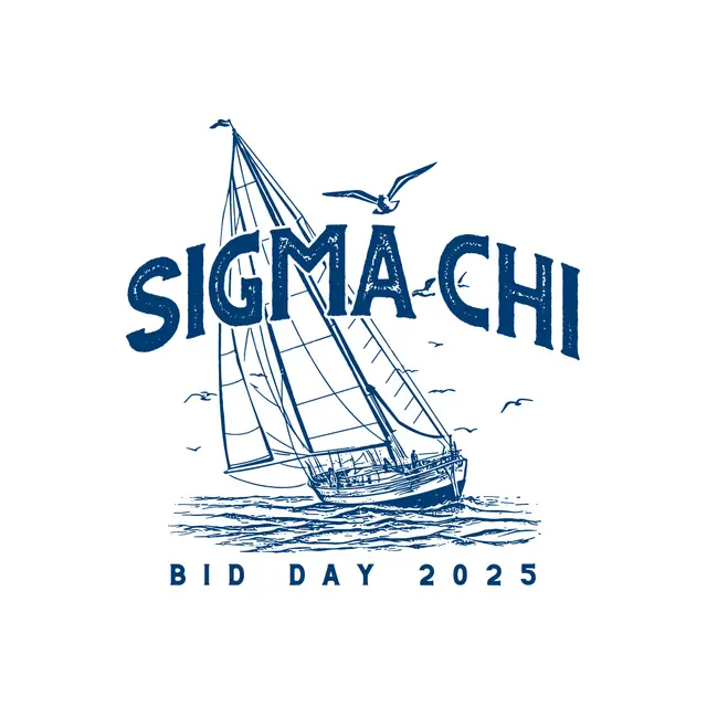Sigma Chi Sailboat and Seagulls Rush & Bid Tank