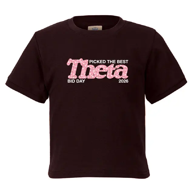 Kappa Alpha Theta Floral Text Bid Day Shirt 2