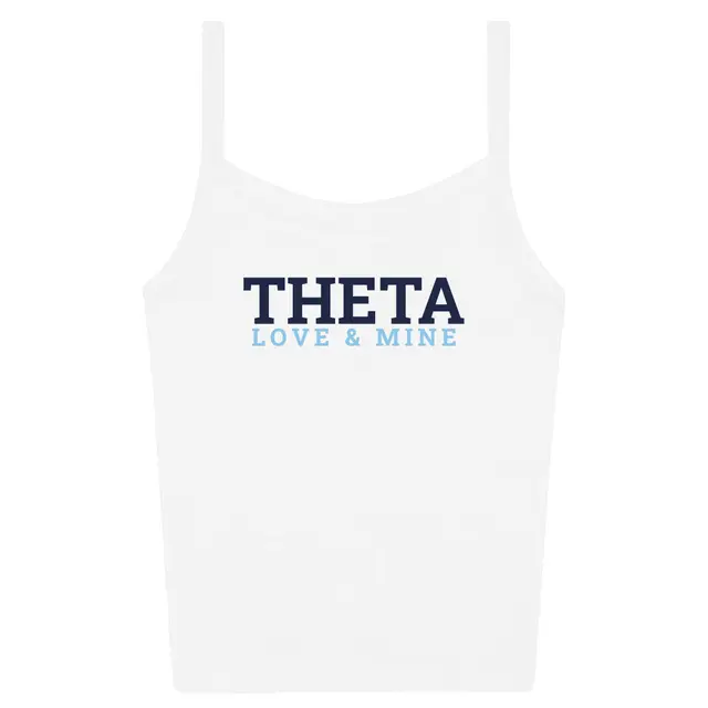 Kappa Alpha Theta Bold Text Love & Mine PR Tank 2