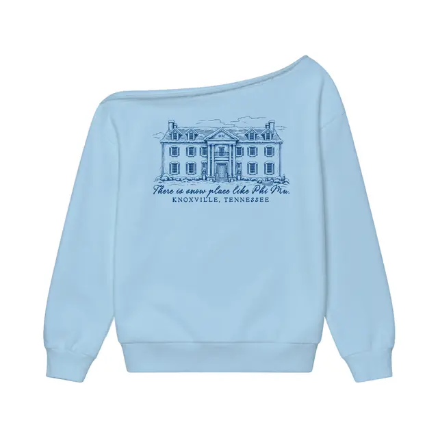 Phi Mu Hand Drawn House Illustration Date Party Sweater 2