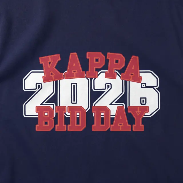 Kappa Kappa Gamma Stacked Block Lettering Bid Day Shorts