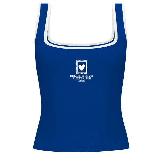Pi Beta Phi Heart Stamp Date Party Tank 2
