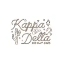 Kappa Delta Rope Text with Cactus Bid Day Tank