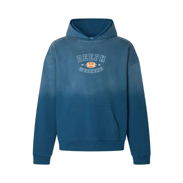 Delta Phi Epsilon Block Lettering Football Parent's Weekend Hoodie 2