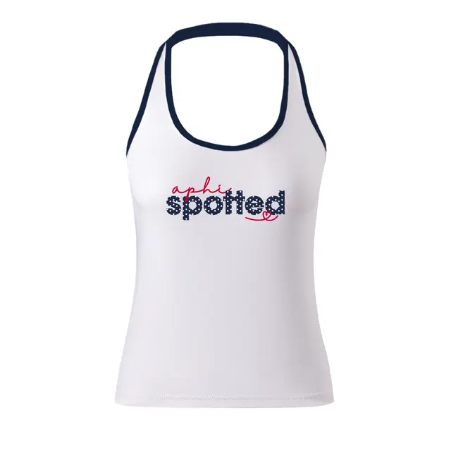 Alpha Phi Polka Dot Lettering Rush Tank 2