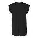 Customizable Bella + Canvas Ladies' Flowy Muscle T-Shirt with Rolled Cuff 8804 Dark Gry Heather Back