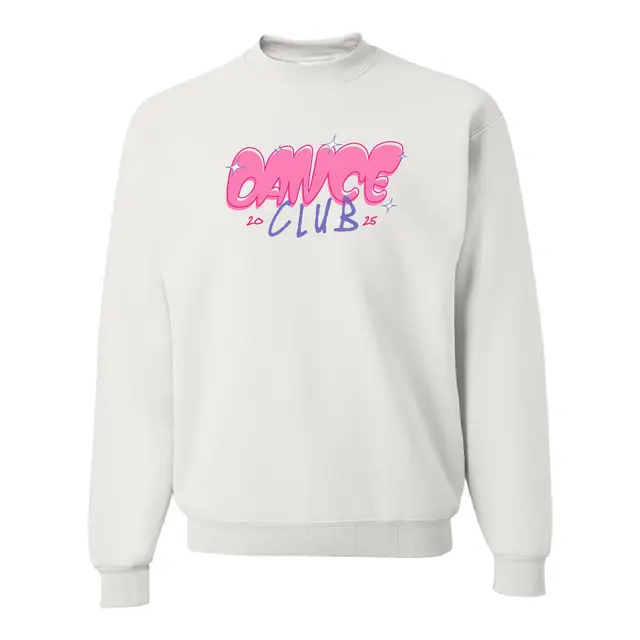 Dance Club Pink Bubble Letters PR Crewneck 2