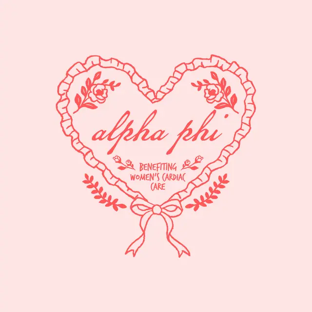Alpha Phi Ruffled Heart Philanthropy Shirt
