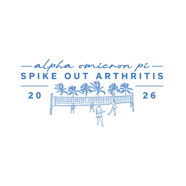 Alpha Omicron Pi Tropical Volleyball Philanthropy Crewneck