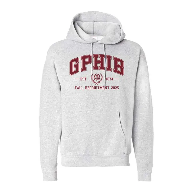 Gamma Phi Beta Bold Lettering Rush Hoodie 2