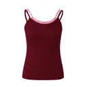 Fresh Prints FP122 Bailey Layered Tank Burgundy Light Pink mto Front