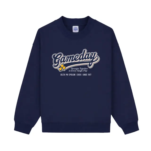 Delta Phi Epsilon Script Lettering Game Day Hoodie 2