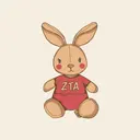 Zeta Tau Alpha Bunny Illustration PR Hoodie