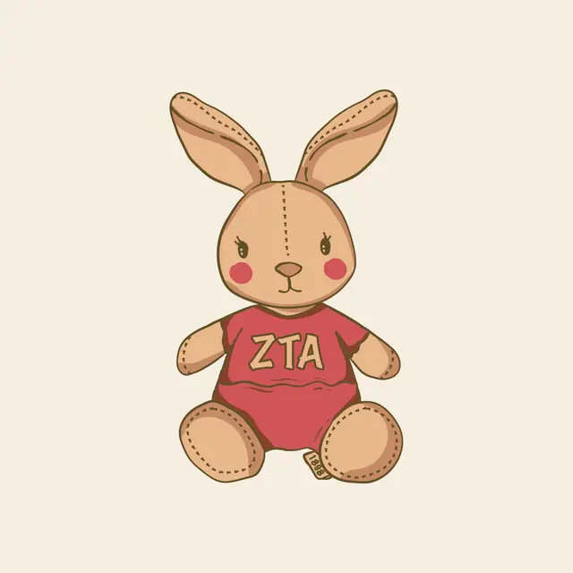 Zeta Tau Alpha Bunny Illustration PR Hoodie