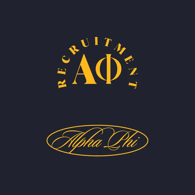 Alpha Phi Gold Texts and Oval Recruitment Sweater
