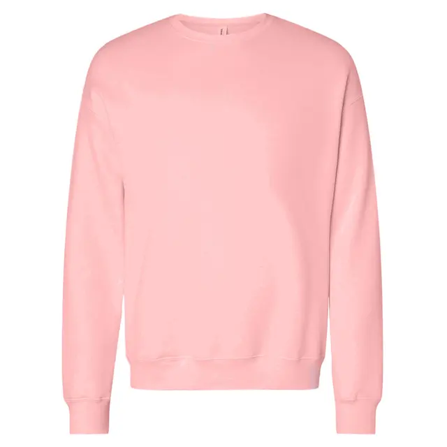 Customizable Bella + Canvas Unisex Drop Shoulder Fleece 3945 Pink Front
