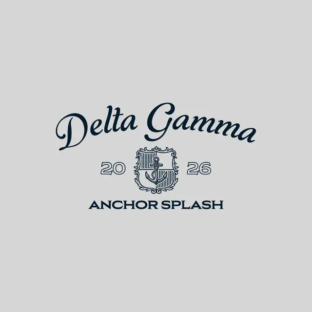 Delta Gamma Elegant Script Anchor Philanthropy Crewneck