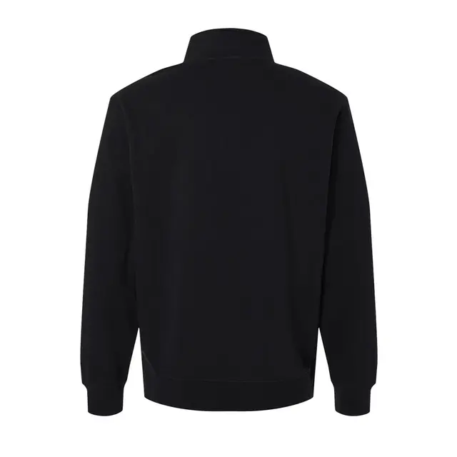 Independent Trading Co. Unisex Midweight Quarter-Zip Pullover Black Back