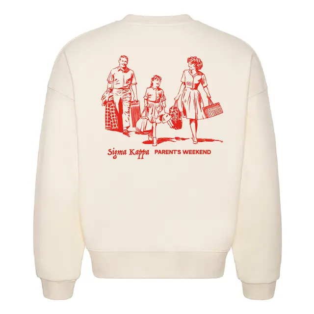 Sigma Kappa Family Illustration Parent's Weekend Crewneck 2