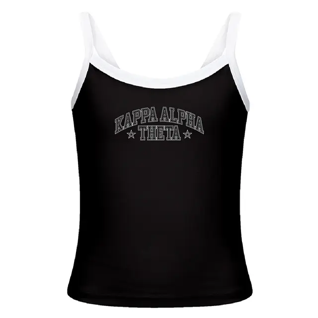 Kappa Alpha Theta Bold Block Text and Stars PR Tank 2