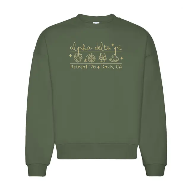 Alpha Delta Pi Hand Drawn Illustrations Retreat Crewneck 2