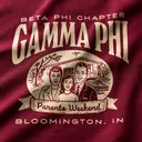 Gamma Phi Retro Family Illustration Parents Weekend Shirt