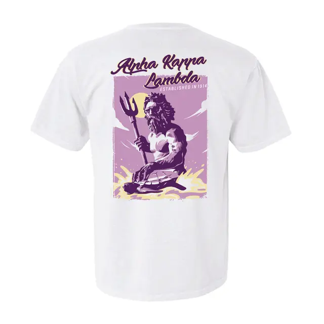 Shirt with Fraternity Poseidon Graphic PR design on it.