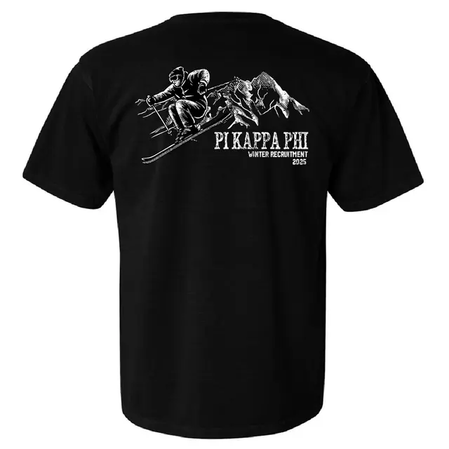 Pi Kappa Phi Skiing Mountain Winter Recruitment Shirt 2