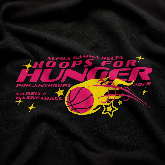 Alpha Gamma Delta Dynamic Basketball Graphic Philanthropy Shirt