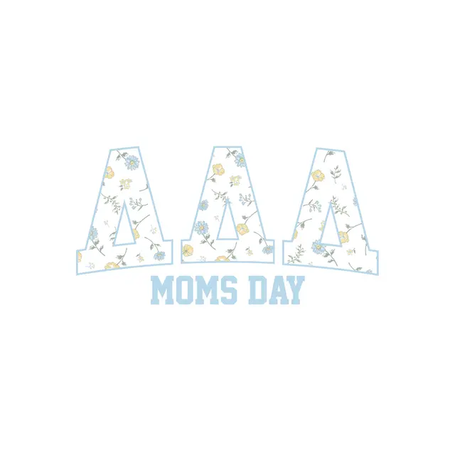 Delta Delta Delta Floral Patterned Greek Text Mom's Day Shirt