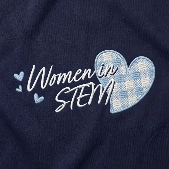 Women in STEM Heart Patterned Text PR Hoodie