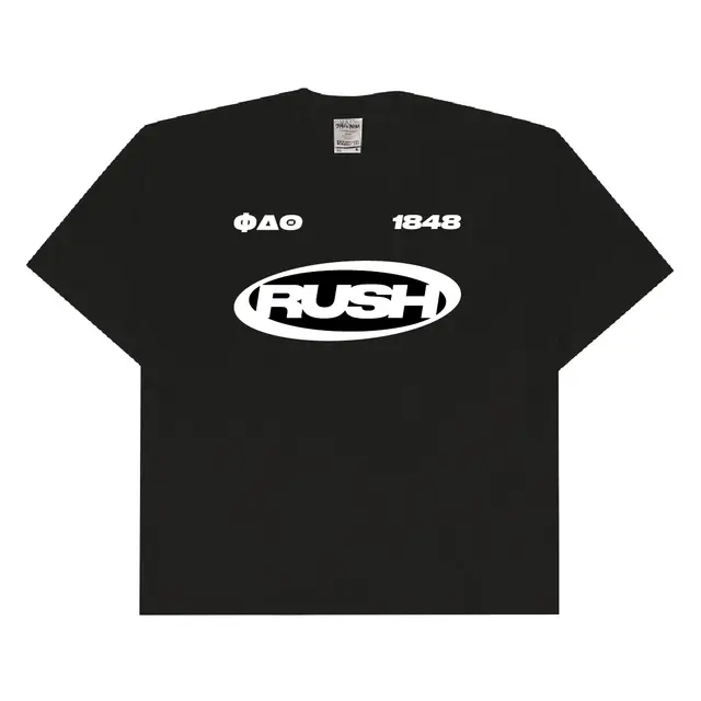Phi Delta Theta Bold Rush Oval Text Rush Shirt 2