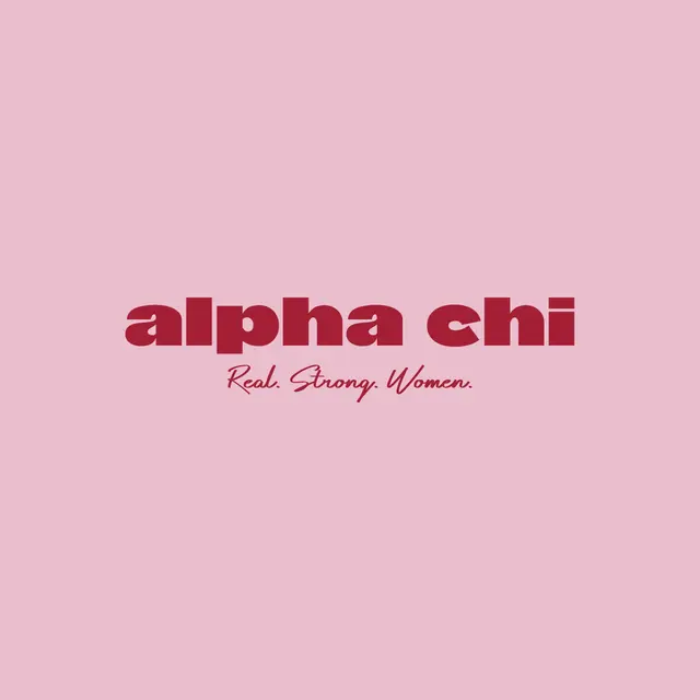 Alpha Chi Omega Bold Pink Text PR Shirt