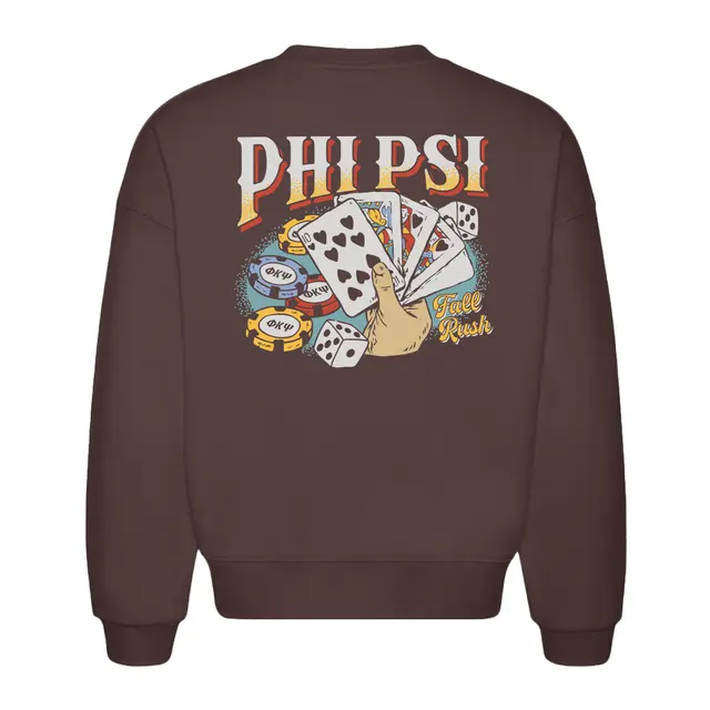 Phi Kappa Psi Playing Cards and Chips Rush Crewneck 2