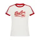 Delta Gamma Scripted Lettering Football Graphic PR Shirt 2