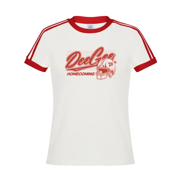 Delta Gamma Scripted Lettering Football Graphic PR Shirt 2