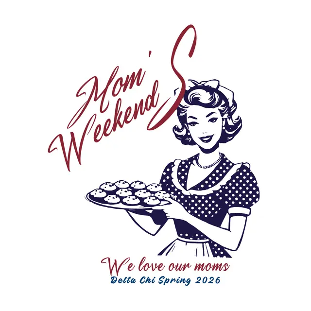 Delta Chi Vintage Mom Illustration Parents Weekend Shirt