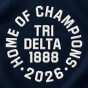 Delta Delta Delta Block Lettering Circle Text PR Shorts