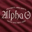 Alpha Omicron Pi Decorative Script Date Party Crewneck