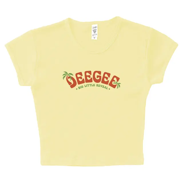 Delta Gamma Playful Palm Letters Big Little Reveal Shirt 2