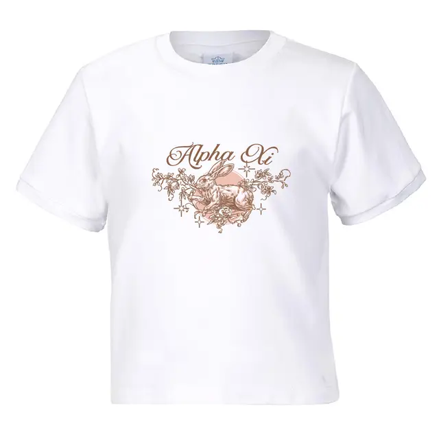 Alpha Xi Delta Rabbit Illustration PR Shirt 2