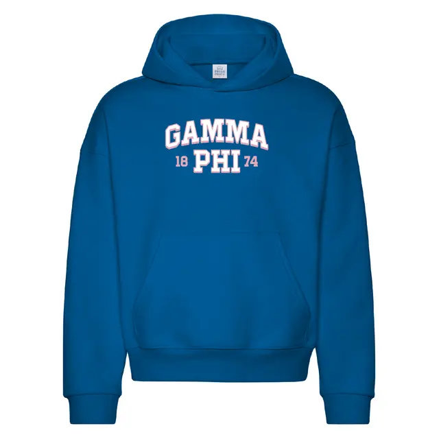 Gamma Phi Beta Bold Block Text PR Hoodie 2