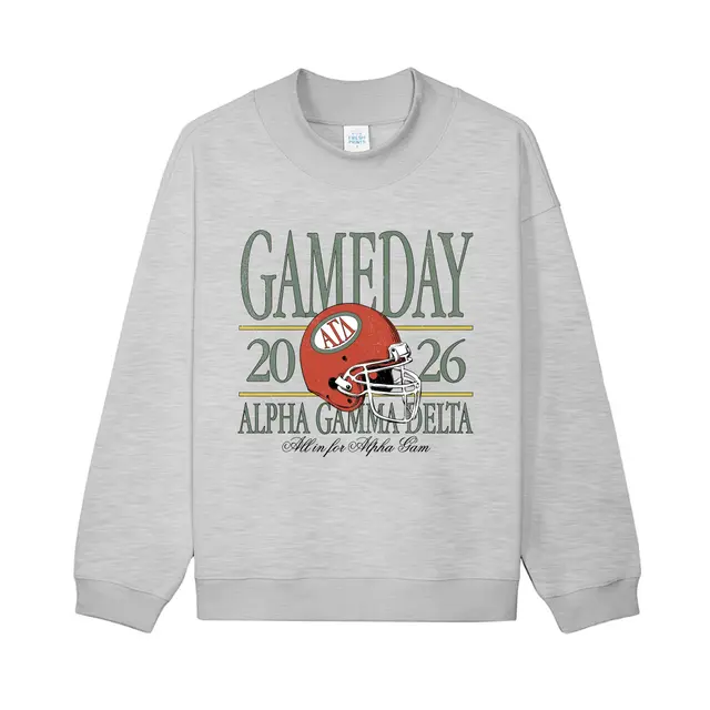 Alpha Gamma Delta Football Helmet Game Day Sweater 2