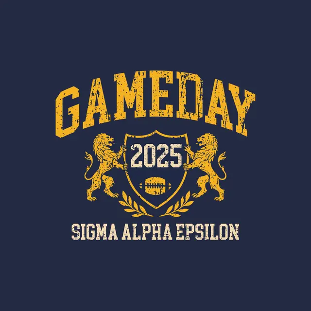 Sigma Alpha Epsilon Crest and Lion Game Day Hoodie