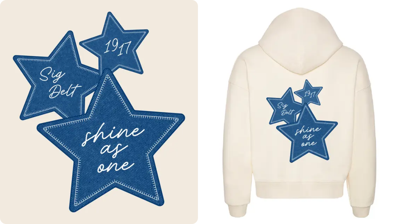 Sigma Delta Tau hoodie design