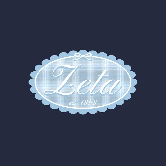 Zeta Tau Alpha Checkered Oval Text PR Hoodie