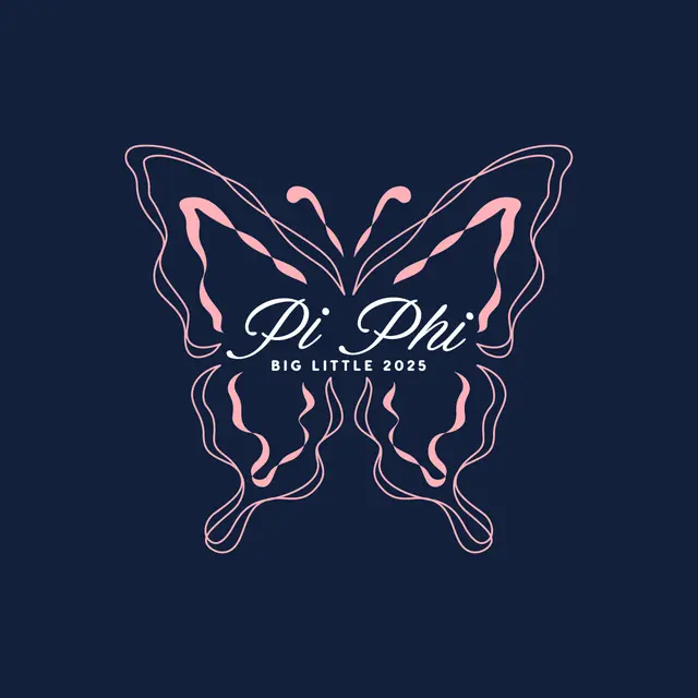 Pi Beta Phi Butterfly Outline Big Little Reveal Shirt